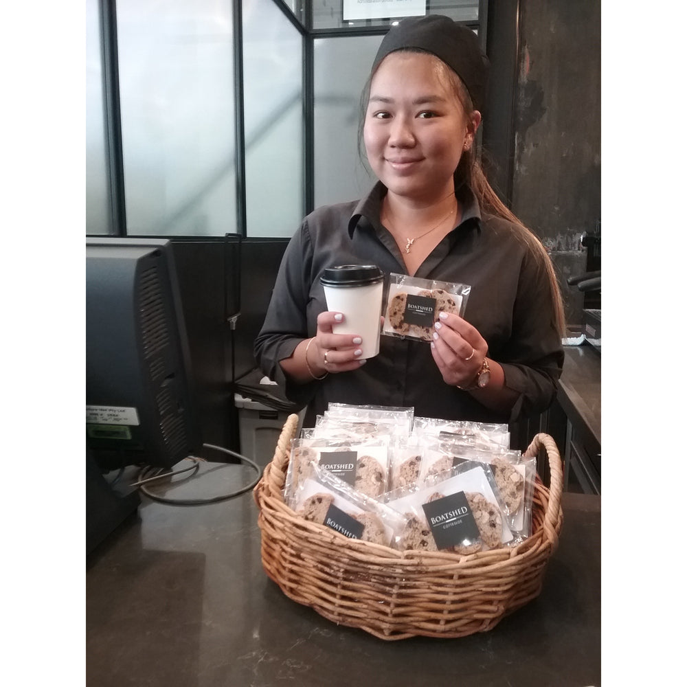 BARISTA PACKS WITH COMPANY NAME BOATSHED MARKETS